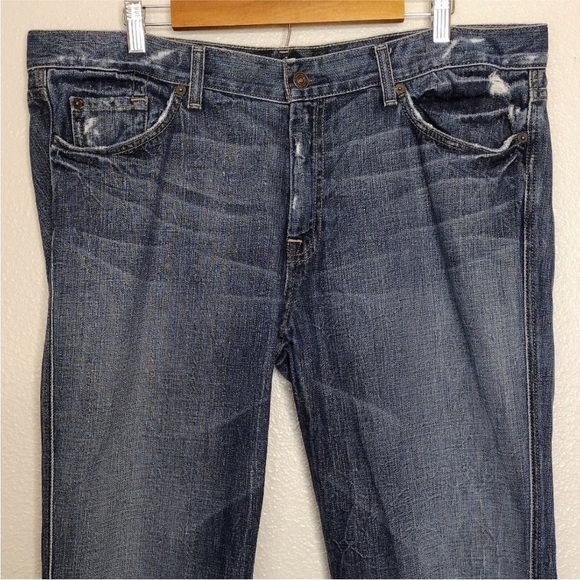 7 For All Mankind A Pkt Boot Cut Distressed Jeans - Picture 3 of 13